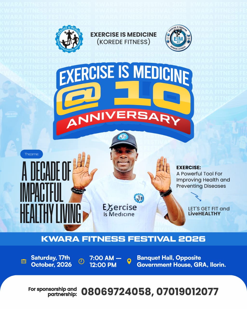 Poster for the Exercise Is Medicine at 10 Fitness Tour 2026