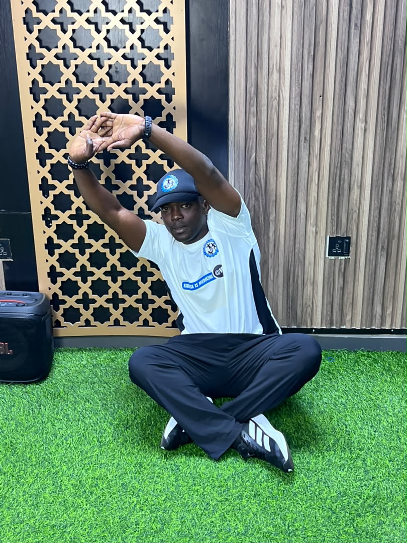 Coach Korede in an Exercise Is Medicine training session